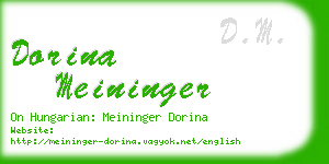 dorina meininger business card